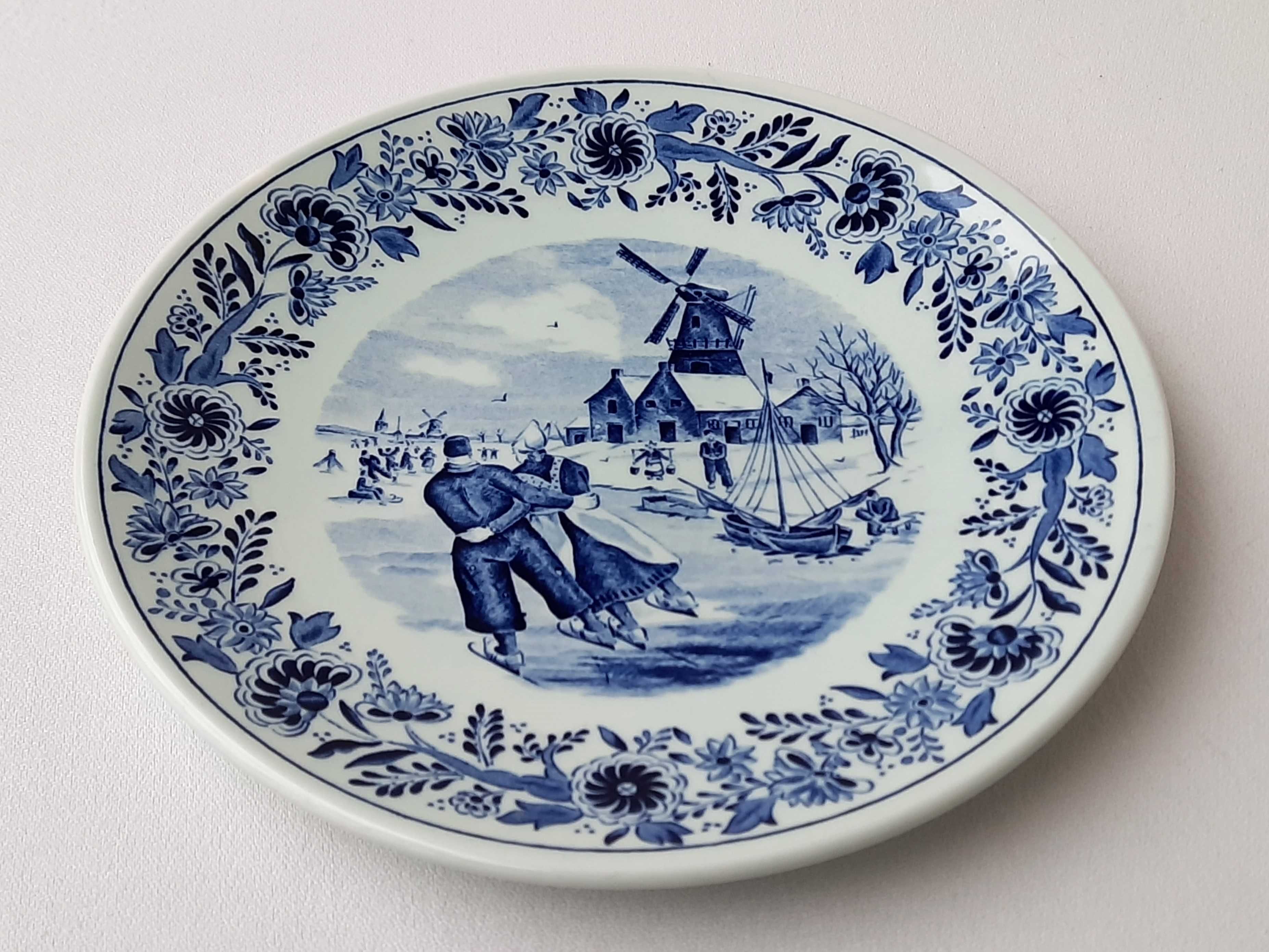 Stary talerz dekoracyjny Delft , talerz ceramiczny