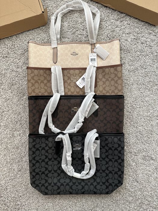 Жіноча сумка Coach сумка Коач шкіряна шопер city tote coach