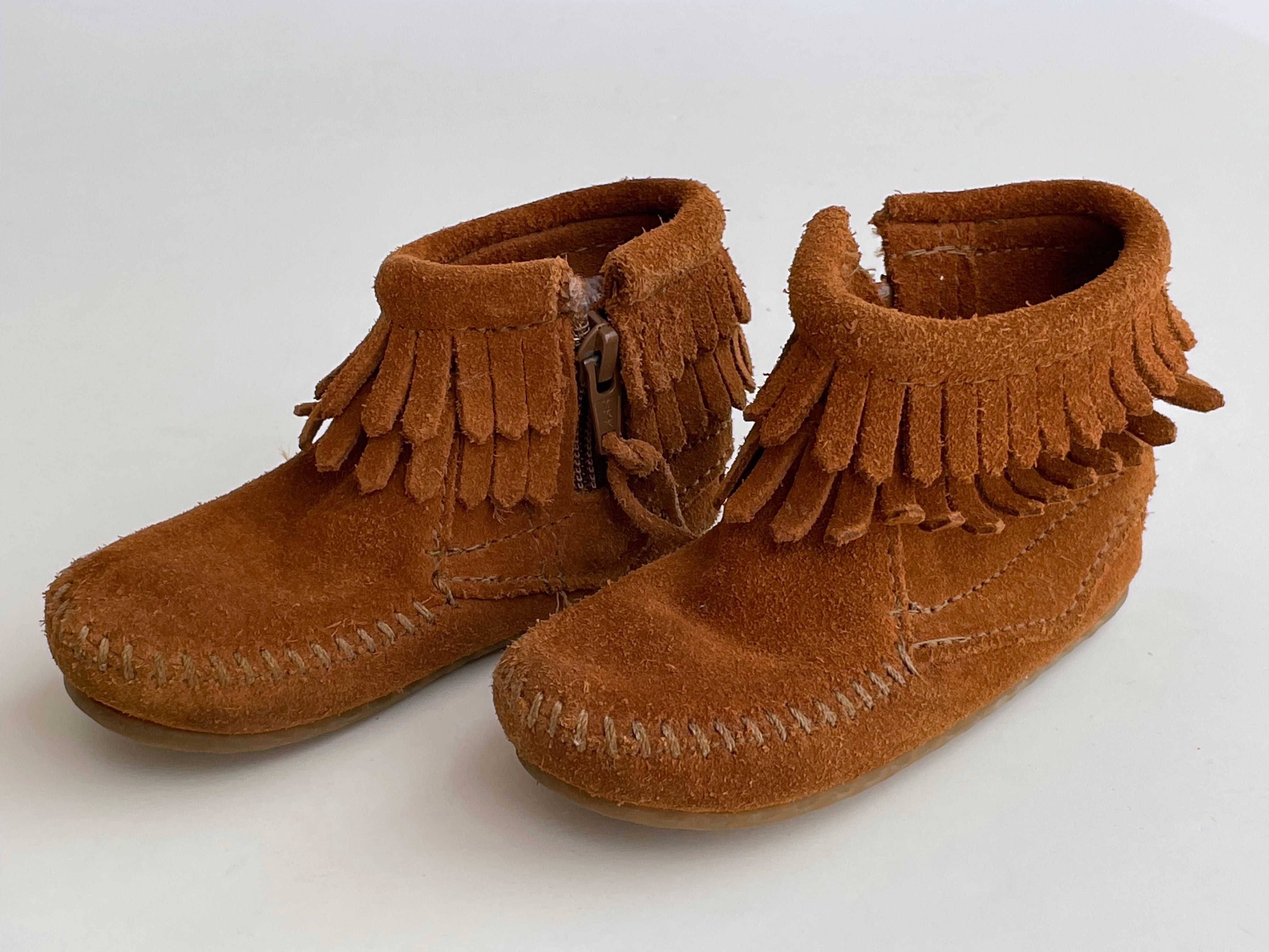 Botki Minnetonka zamszowe 14 cm stan idealny