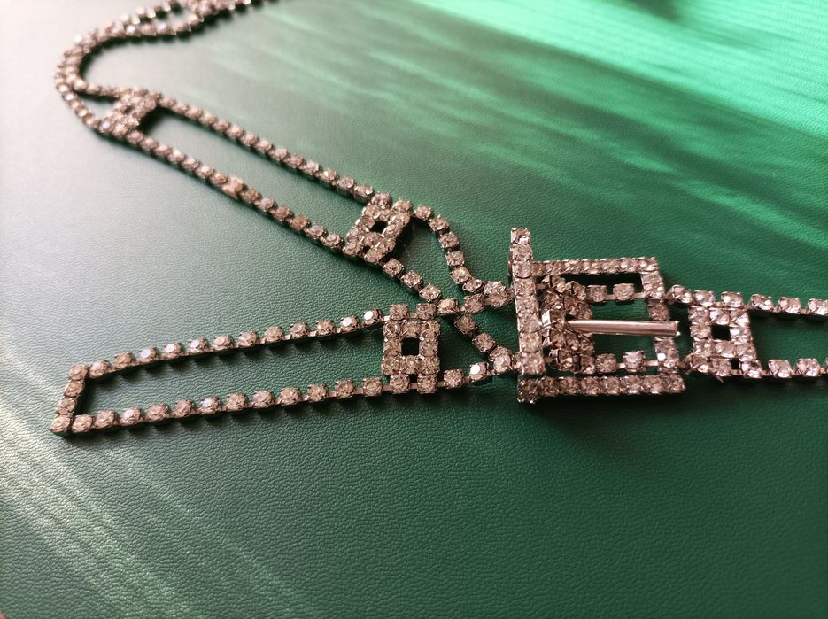 Pasek z metalu i cyrkonii Vintage