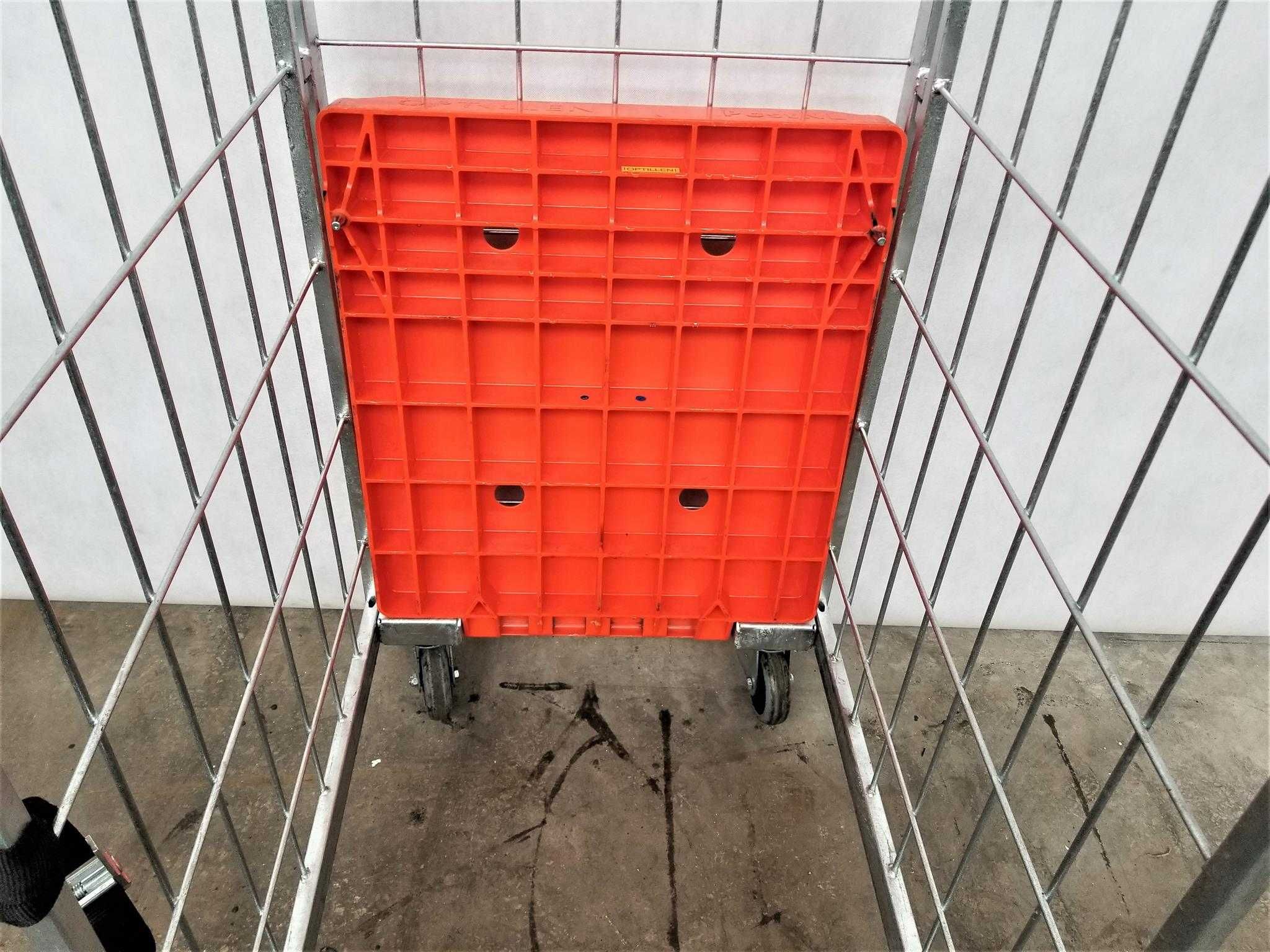 Wózek z HAMULCEM Magazyn Kurierski Transportowy Gniazdowy Rollkontener