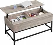 Stolik Yaheetech Gray prostokątny 102 x 51 x 61cm odcienie szarości