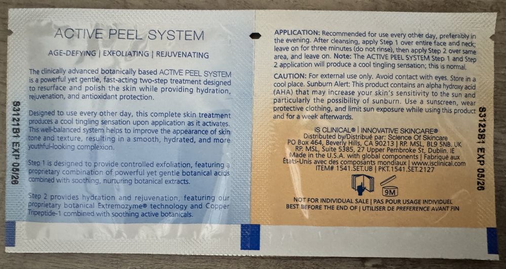 Пілінг для обличчя, IS Active Peel System Step 1 & 2