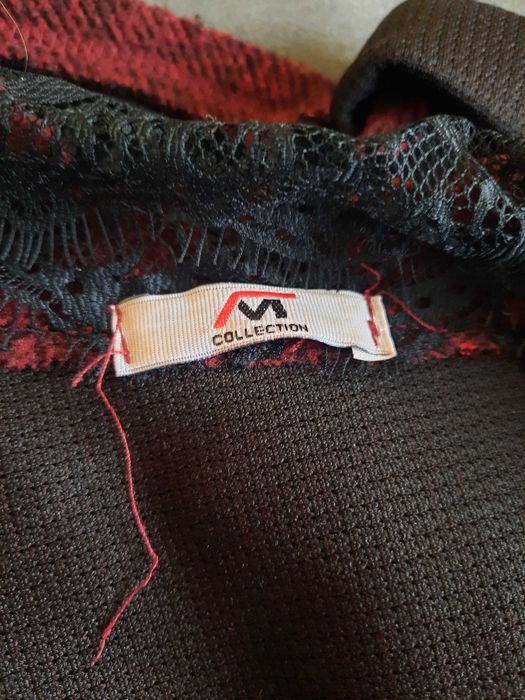 Elegancki, bordowy sweter z rękawem 3/4