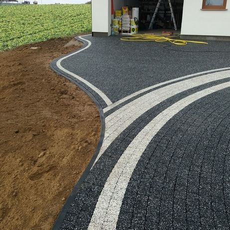 Brukarstwo układanie kostki brukowej granitowej granit kamień polny