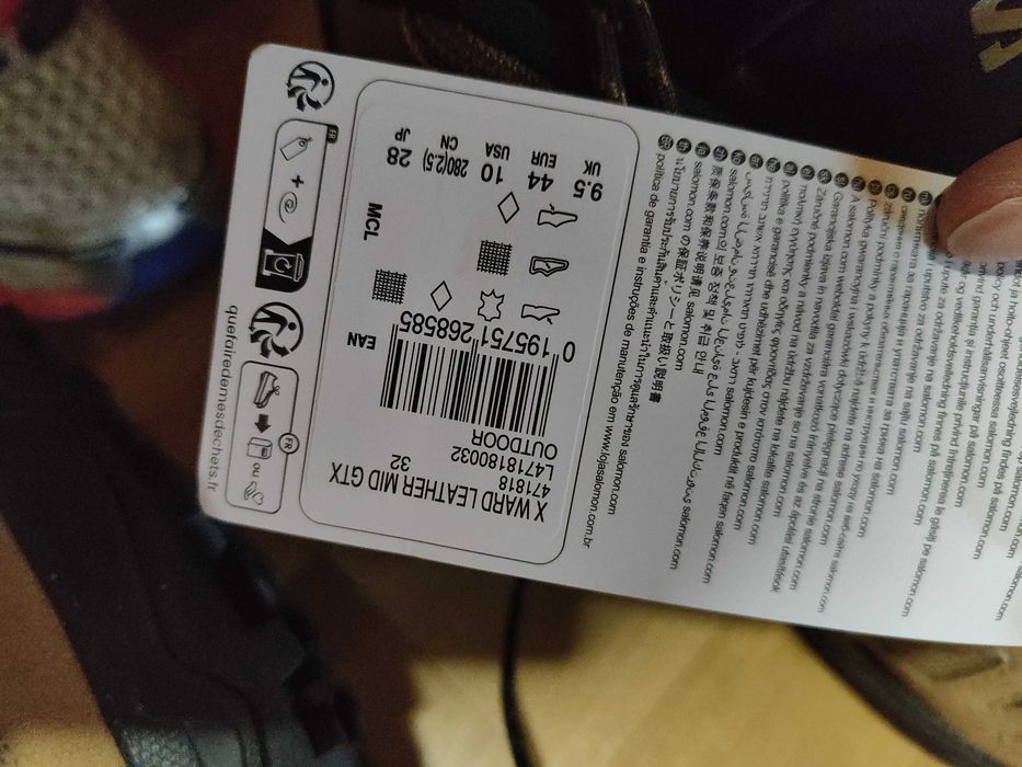 Черевики Salomon X WARD Leather MID GTX 3  Gore-Tex оригінал