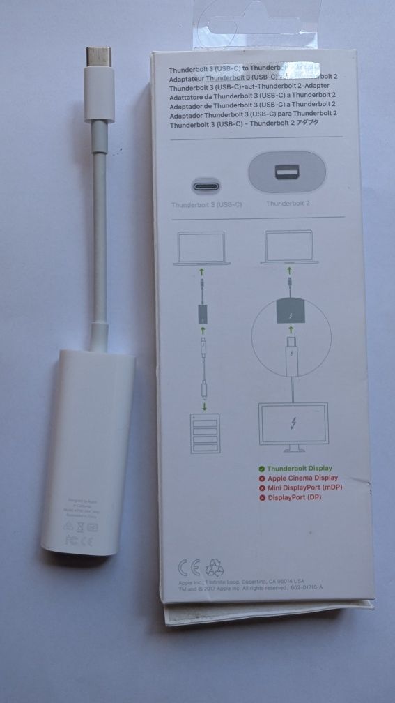 Adaptador Thunderbolt 3 (USB-C) para Thunderbolt 2