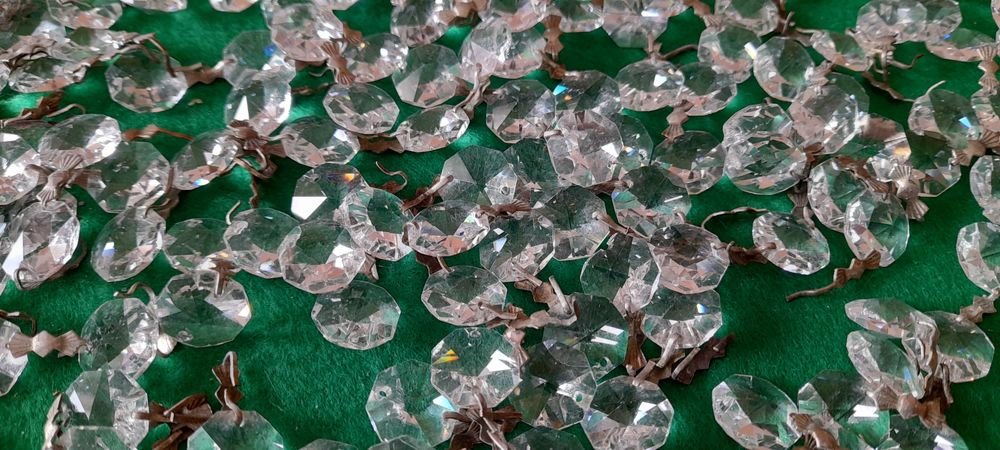 Pendentes octogonais cristal puro