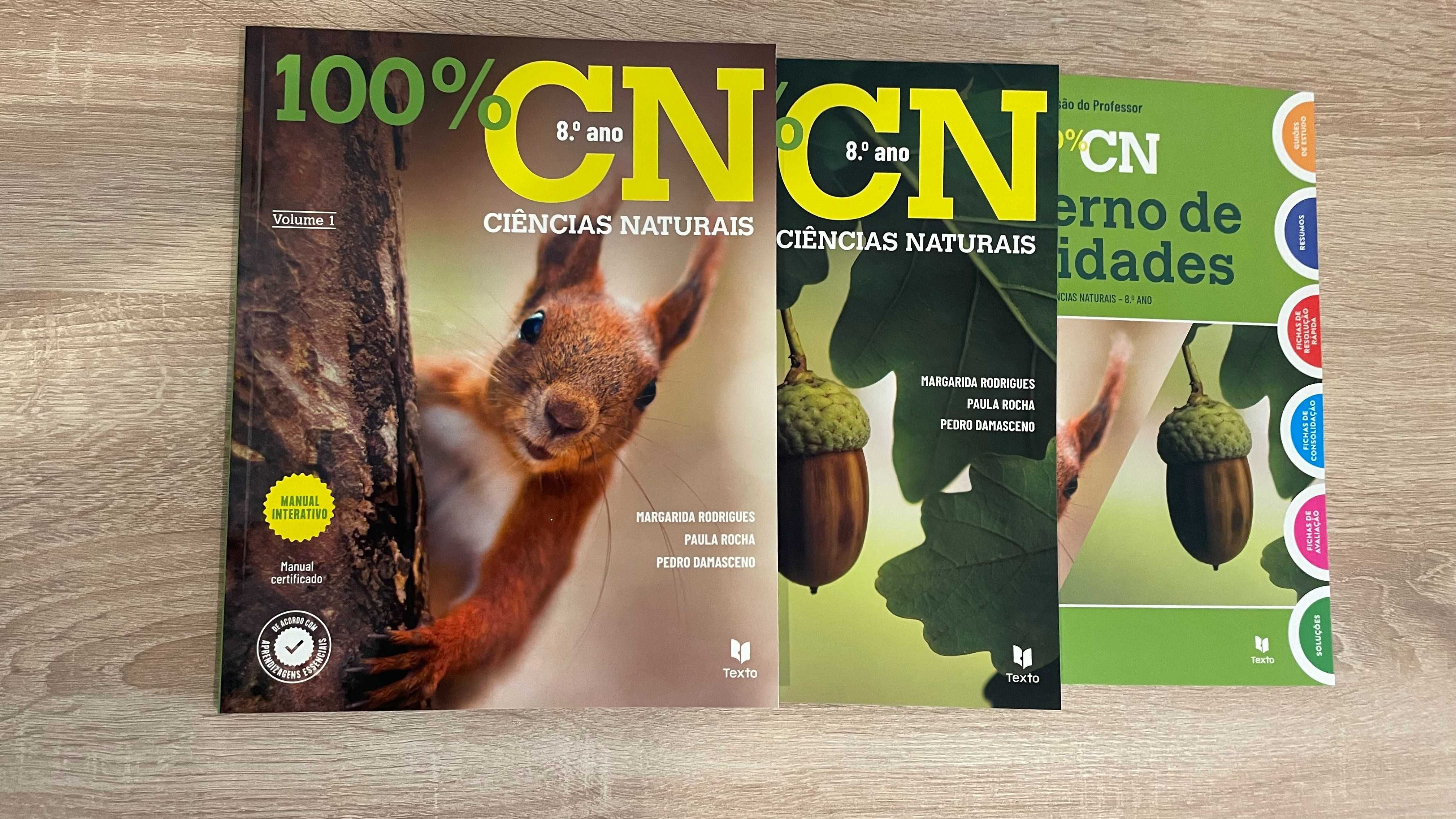 Ciências Naturais 100% CN 8 Manuais e caderno atividades