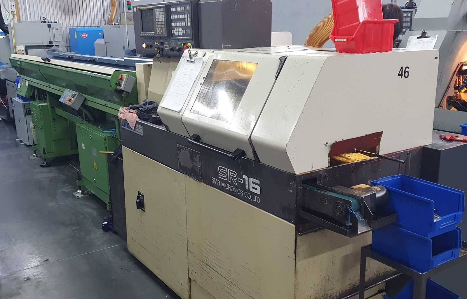 Automat tokarski typu swiss CNC STAR SR16 z podajnikiem pręta IEMCA