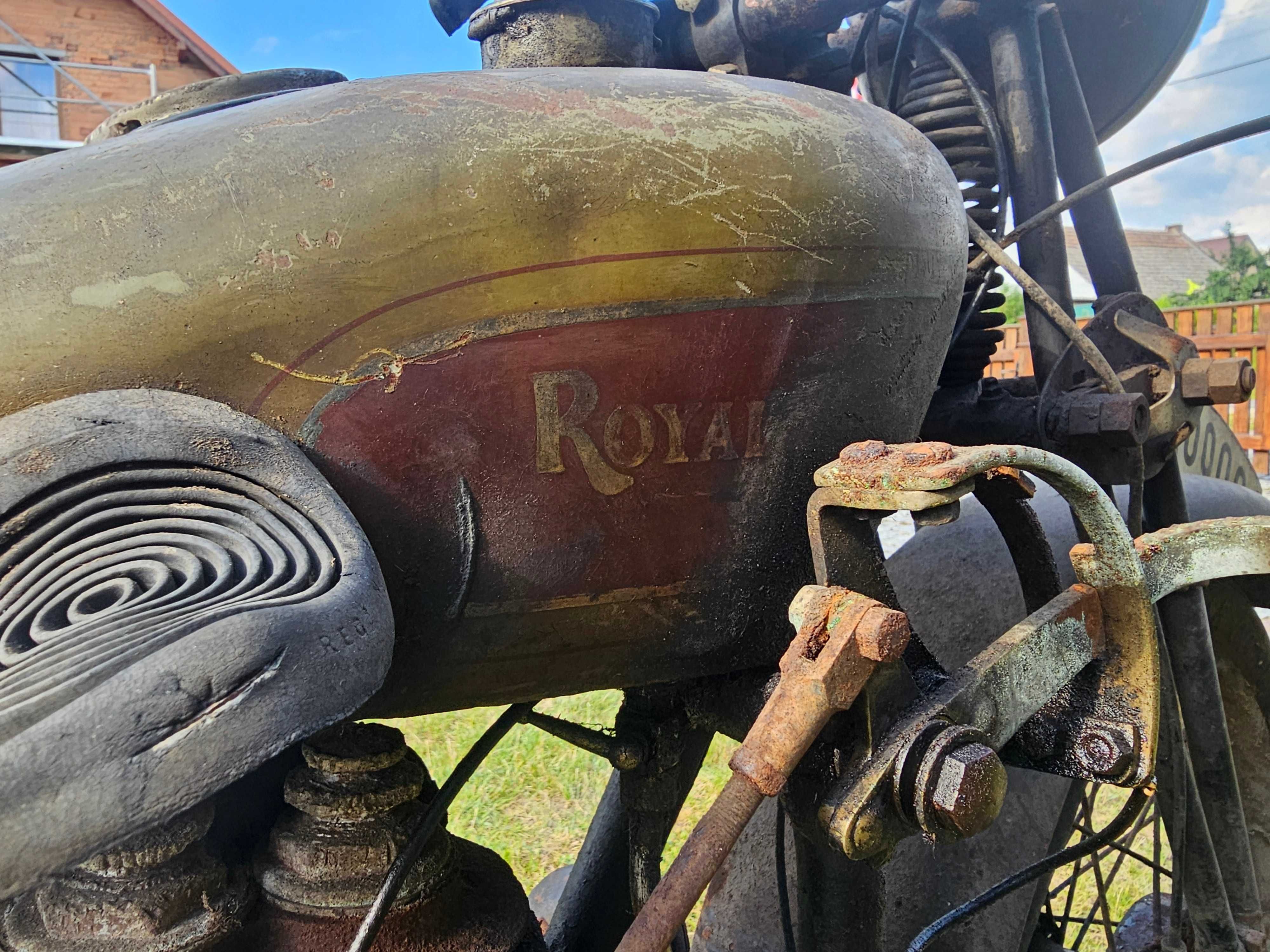 Motocykl Royal Enfield 1930 r  500cm Zabytek  z dokumentami