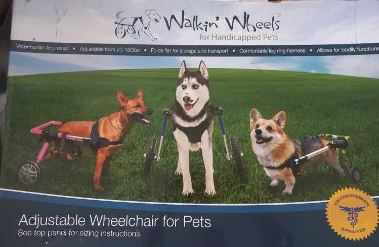 Wózek rehabilitacyjny dla psa, na przednie i tylnie łapy, regulowany