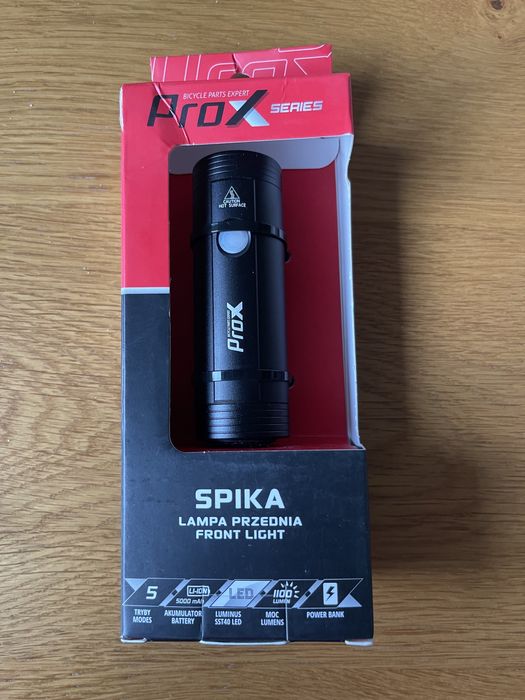 ProX Spika Lampka rowerowa USB 1100Lm aku 5000mAh