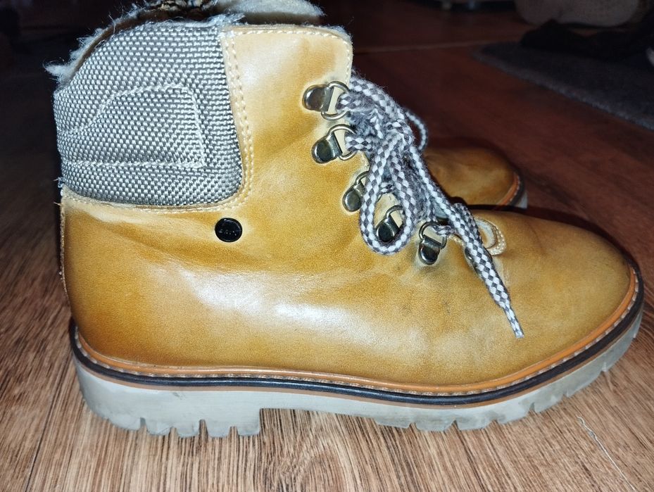 Kozaki trzewiki buty zimowe skórzane Bartek 32