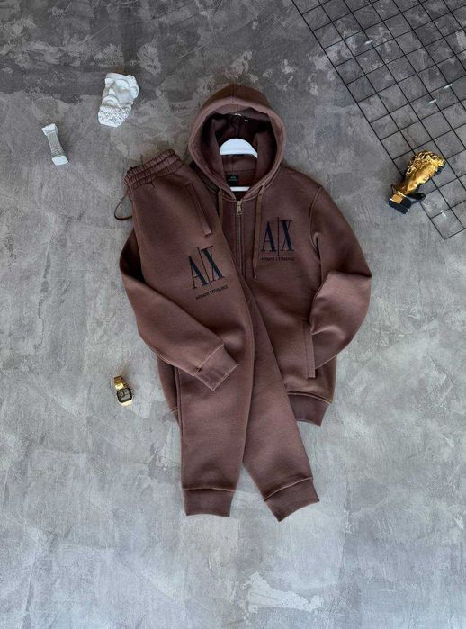 Костюм Armani Exchange на флісі штани + худі i57/AX3
