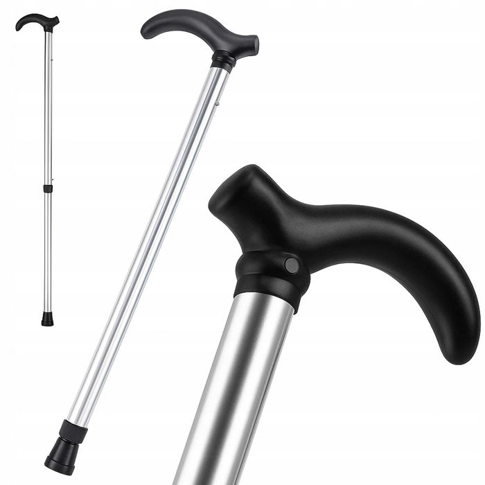 LASKA INWALIDZKA Ortopedyczna teleskopowa aluminium SKŁADANA 75 - 90cm