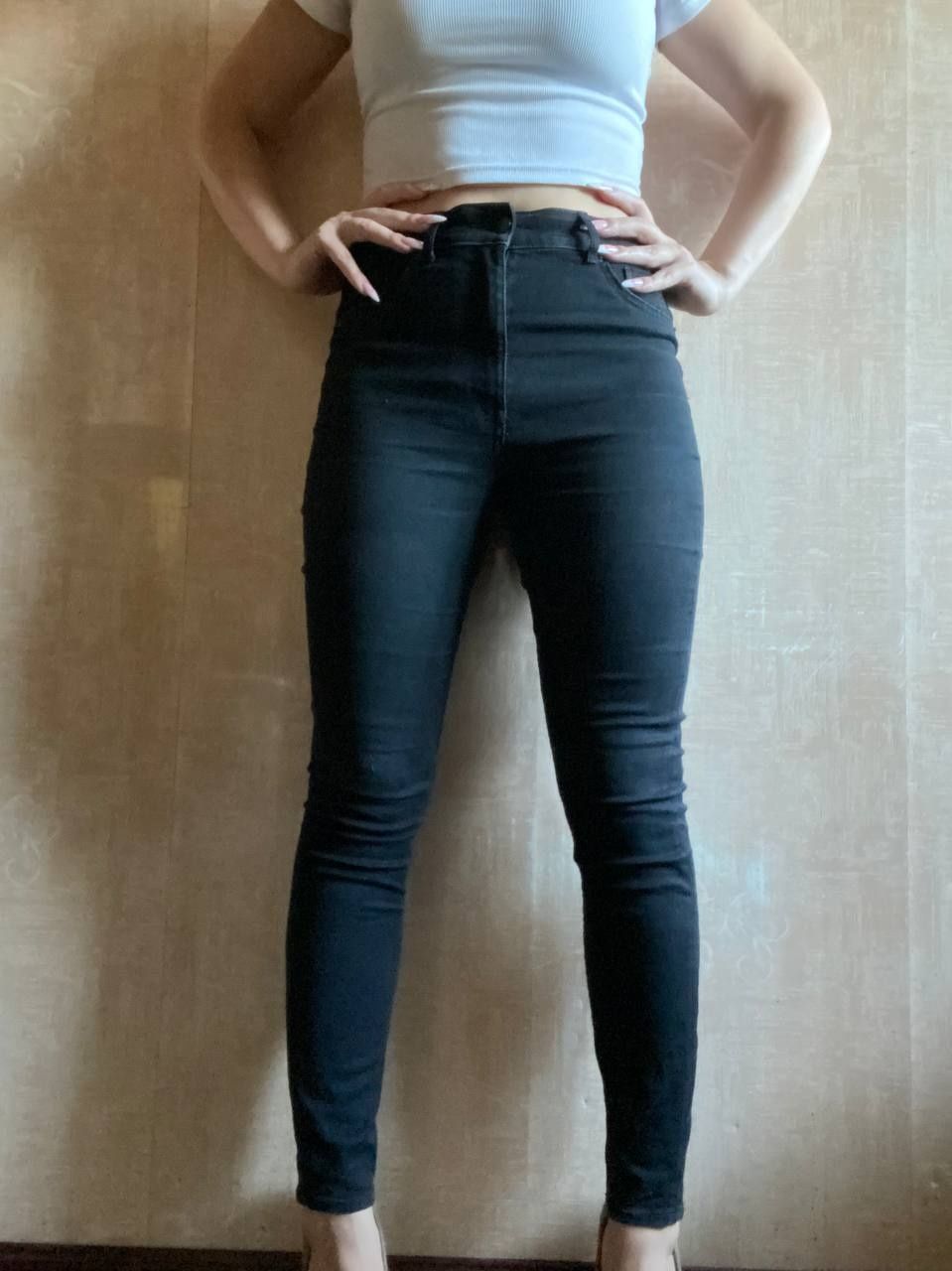 Джинсы черные скини, скины, скинни, skinny denim брюки