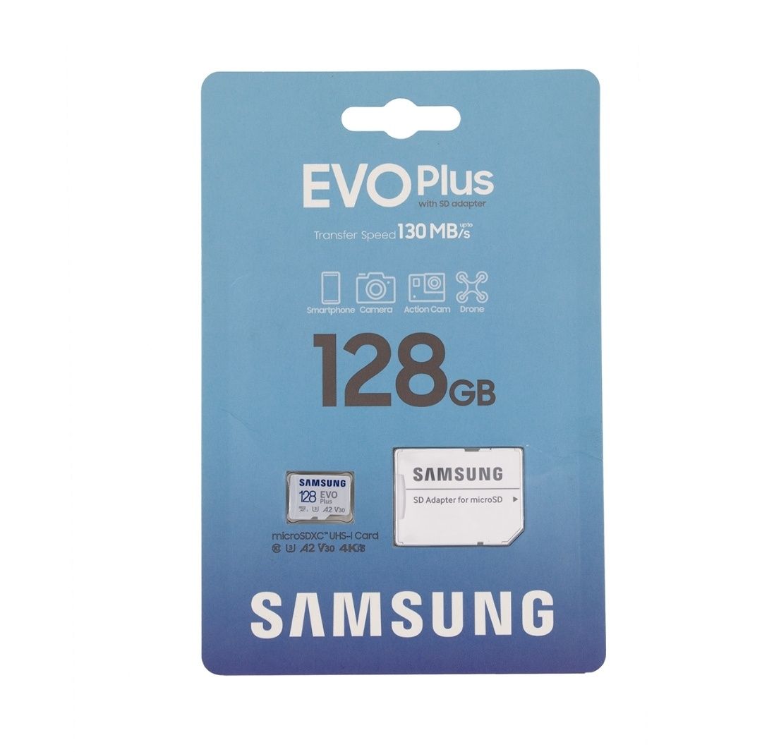 Samsung EVO Plus 128 microSD + SD адаптер