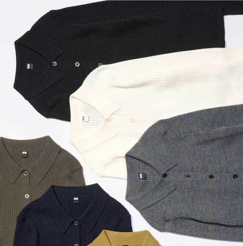 Кардиган поло в рубчик зі 100% вовни
Uniqlo