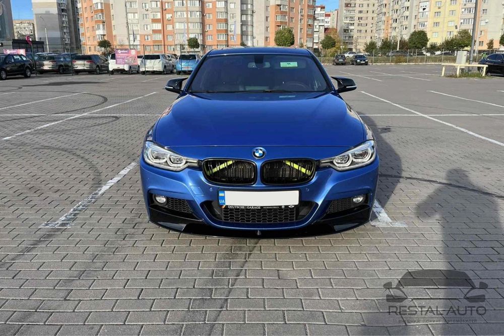 Губа сплитер BMW 3 F30 черный глянец м пакет бмв M передний дифузор