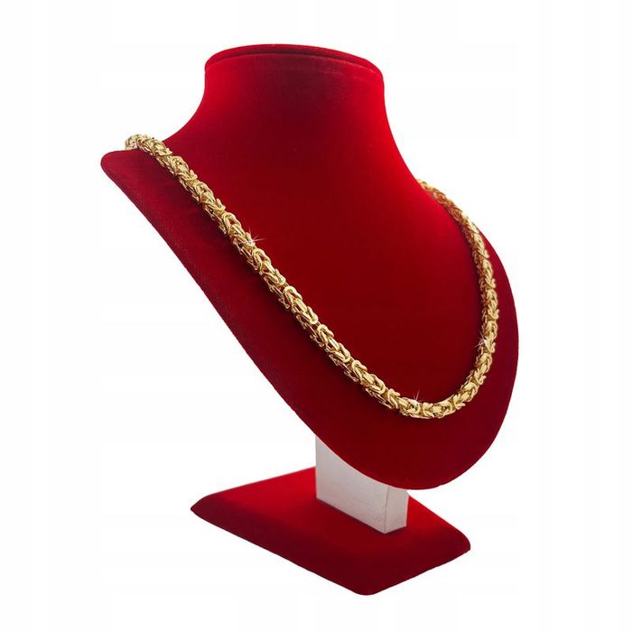 Złoty Łańcuszek Męski Splot Królewski Pr. 925/585 Srebro Pozłacane 75m