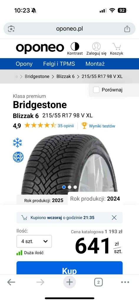 215/55R17 Bridgestone Blizak 215/55R17