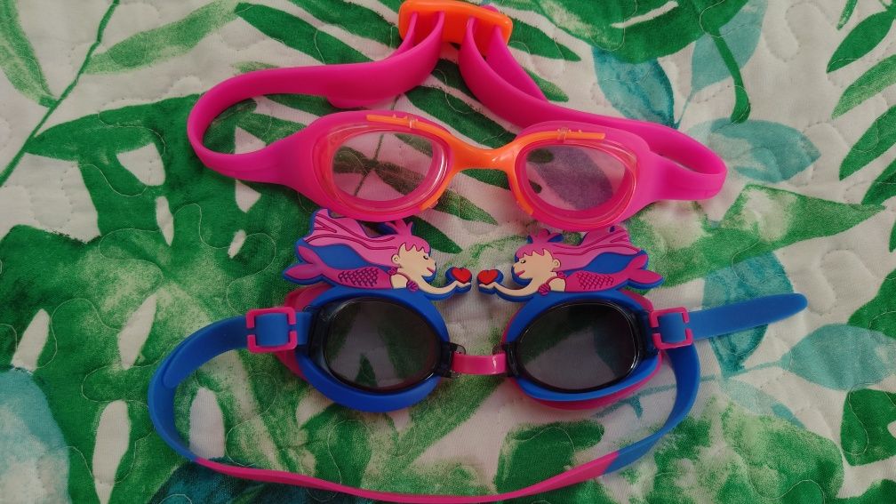 Zestaw pływacki dla dziewczynki czepek okulary do pływania