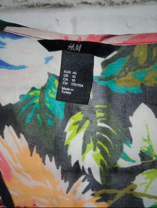 Przewiewna tunika w kwiaty H&M rozm. 40