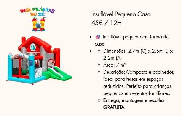 Insufláveis Aluguer