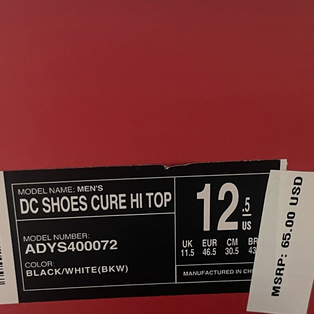 DC Shoes Cure Hi Top Оригінал !