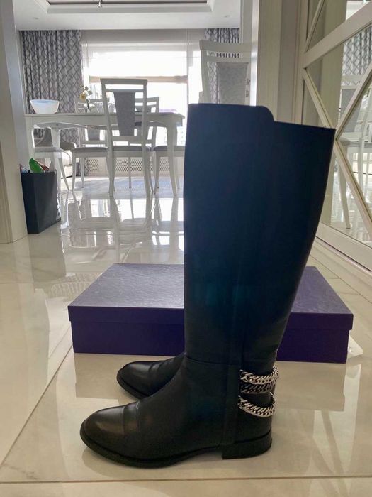 Чоботи шкіряні чорні   37