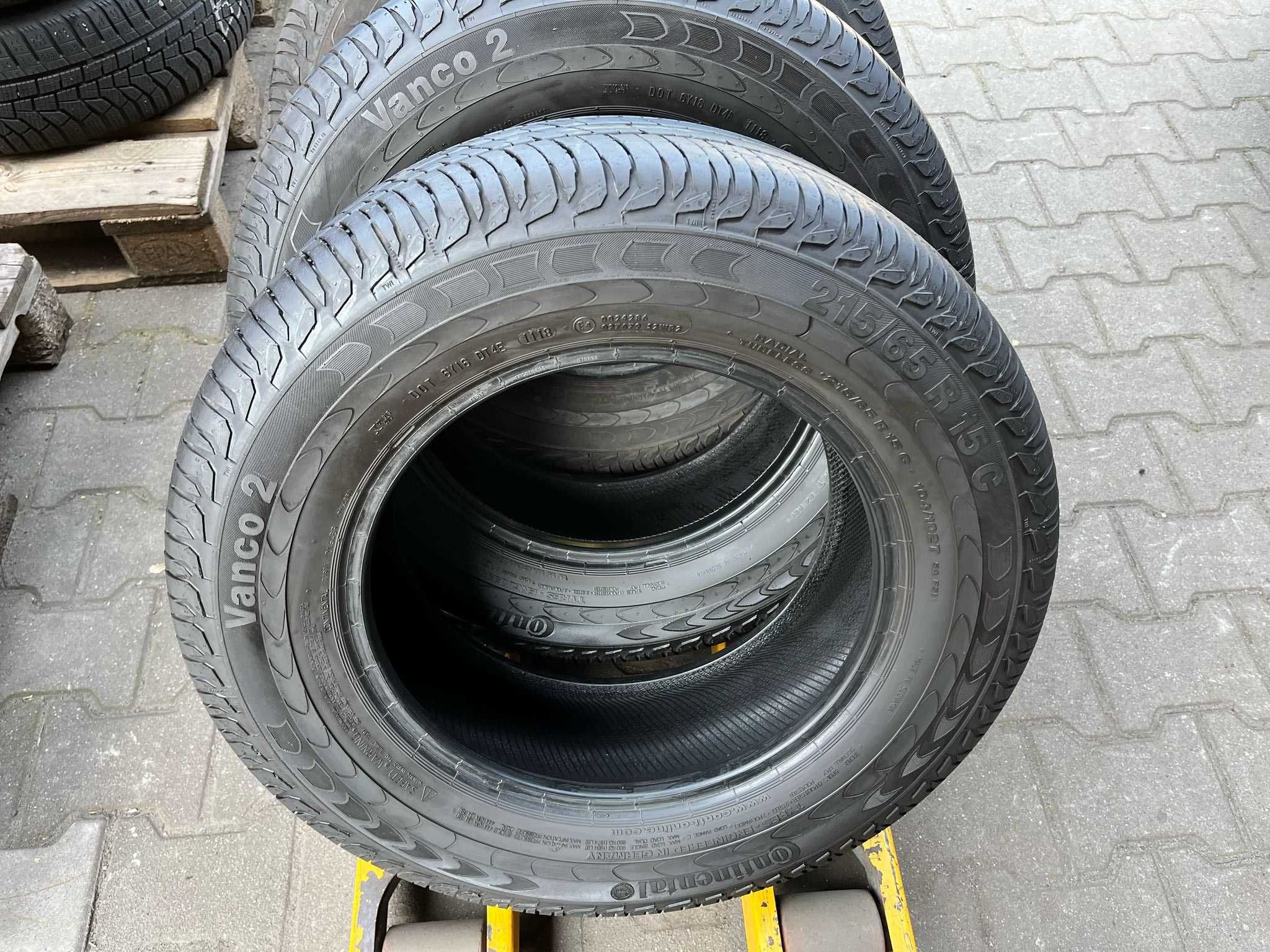 Opony letnie 4x 215/65 R15C Continental Vanco2 NOWE 9.4mm #2257