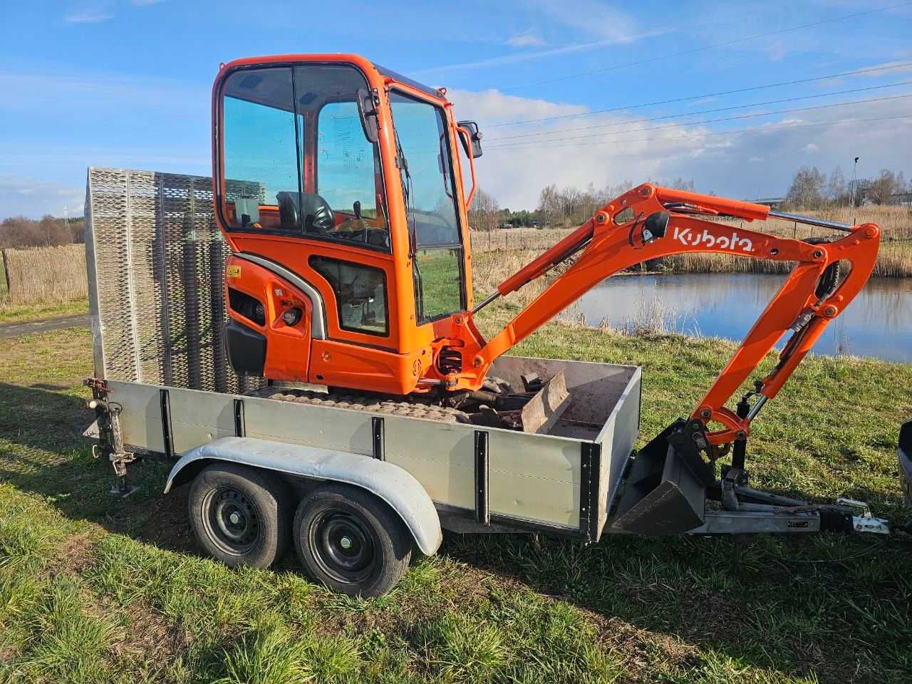 Wynajem  wypożyczenie minikoparki Kubota 1,6T bez Oper