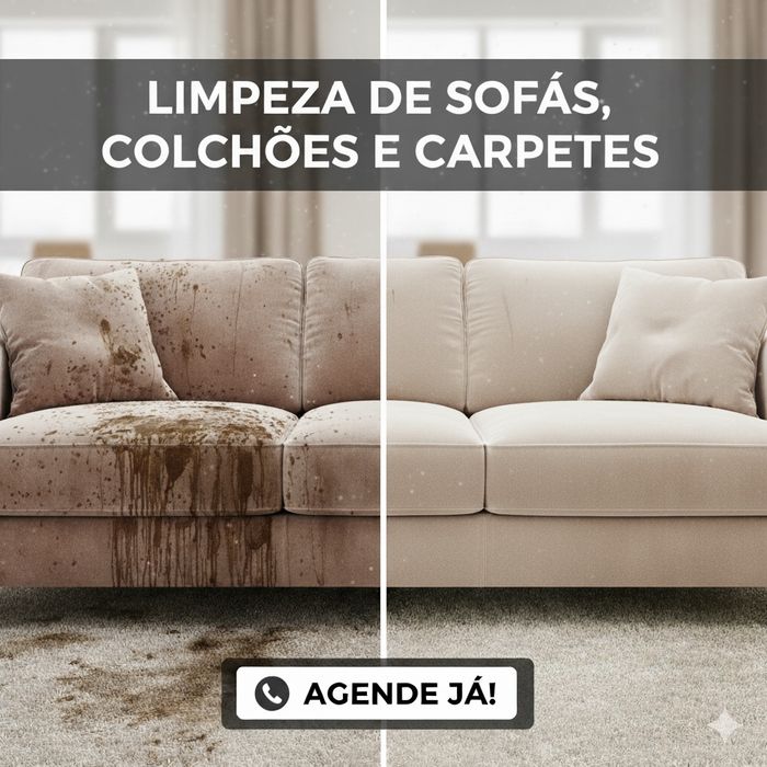 Limpeza sofás, colchões e carpetes