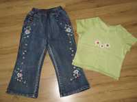 Spodnie jeans i bluzeczka 104