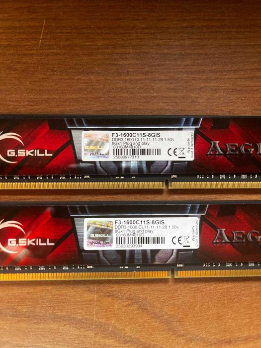 DDR3 kit 8gb Kingston e kit 16 gb  G.skill