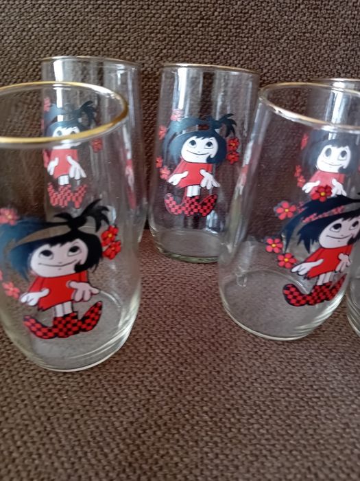 Antico, kielich miodowe szkło plus szklaneczki