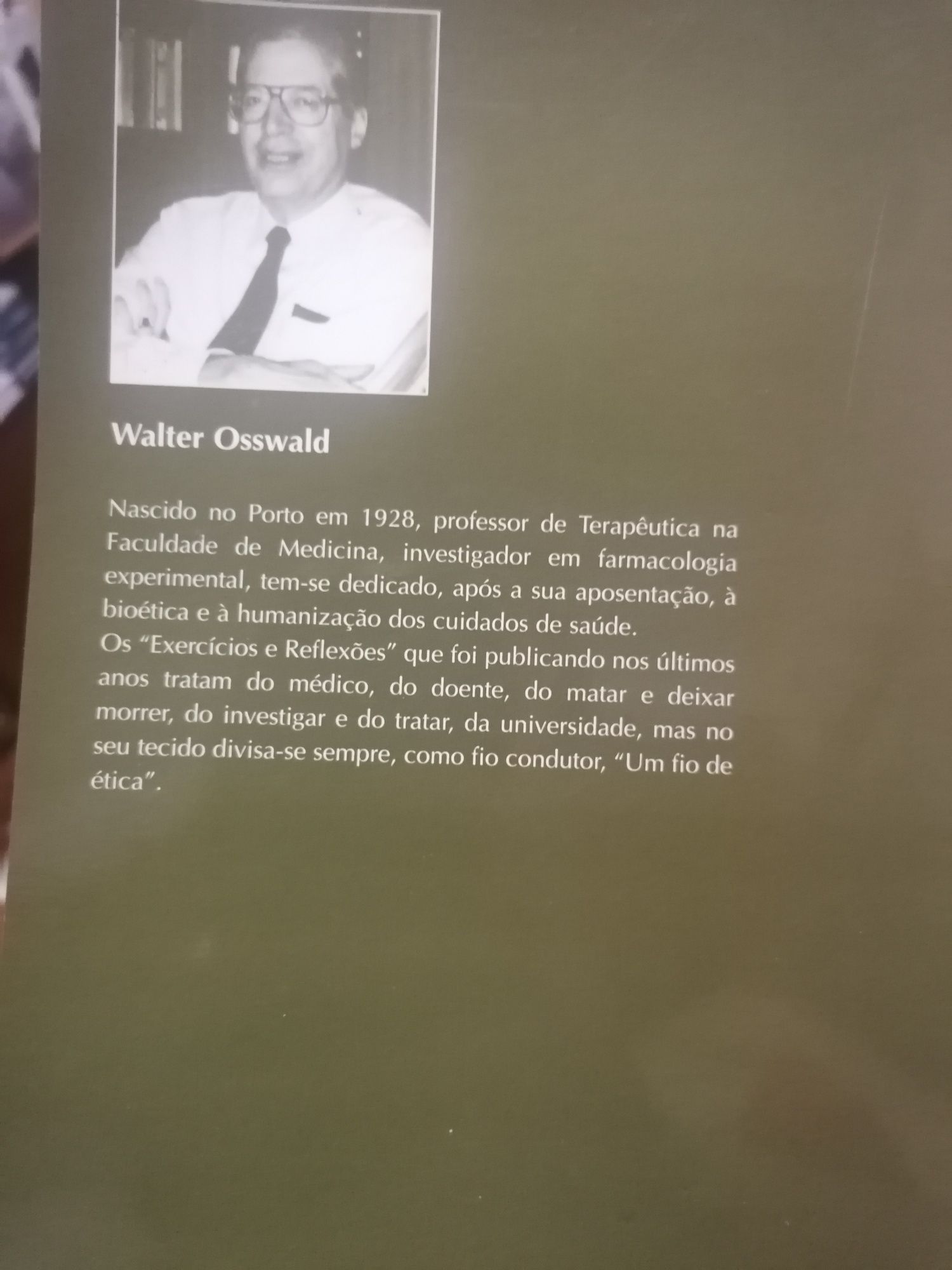 Livro Walter Oswald - Um fio de Ética