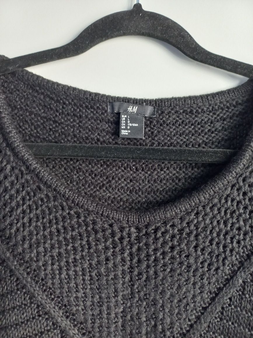 Czarny sweter H&M oversize