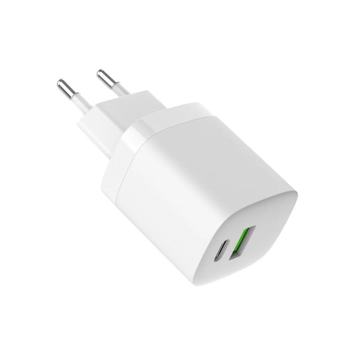 Ładowarka sieciowa ART GaN mocna 30W USB-C PD + USB QC AZ-U30W2