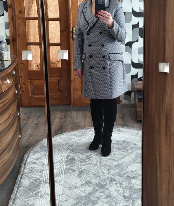 Плаття-кардиган у гусячу лапку