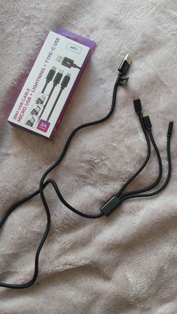 Kabel USB + 3 wejścia