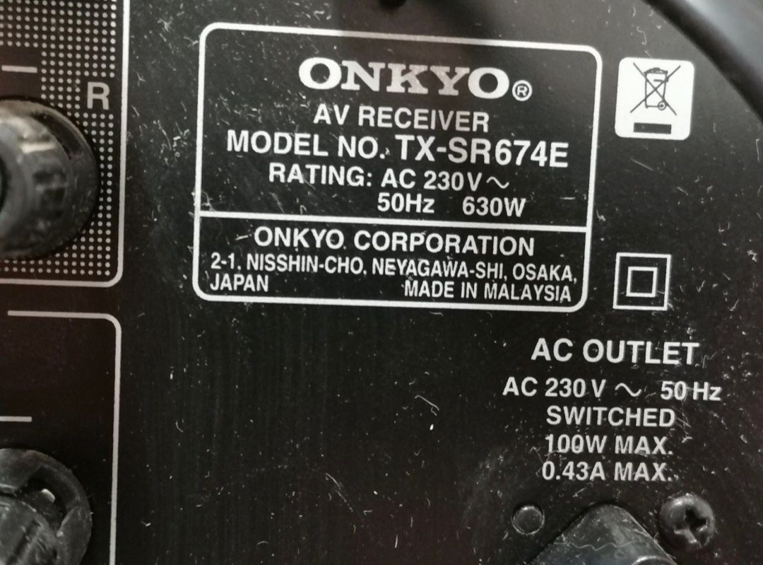 Onkyo tx-sr 674e amplituner kina domowego