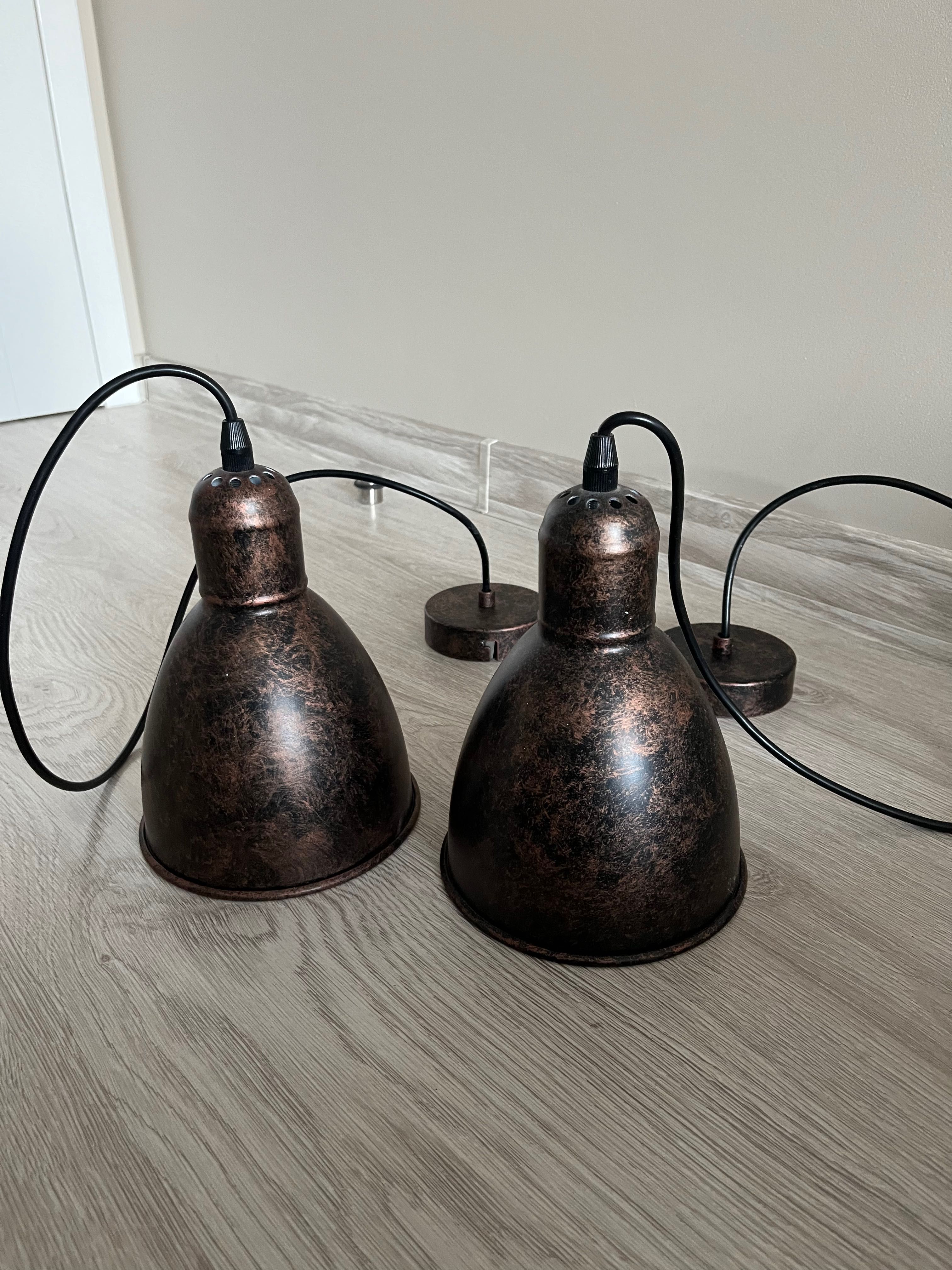 Lampa rustykalna brązowa