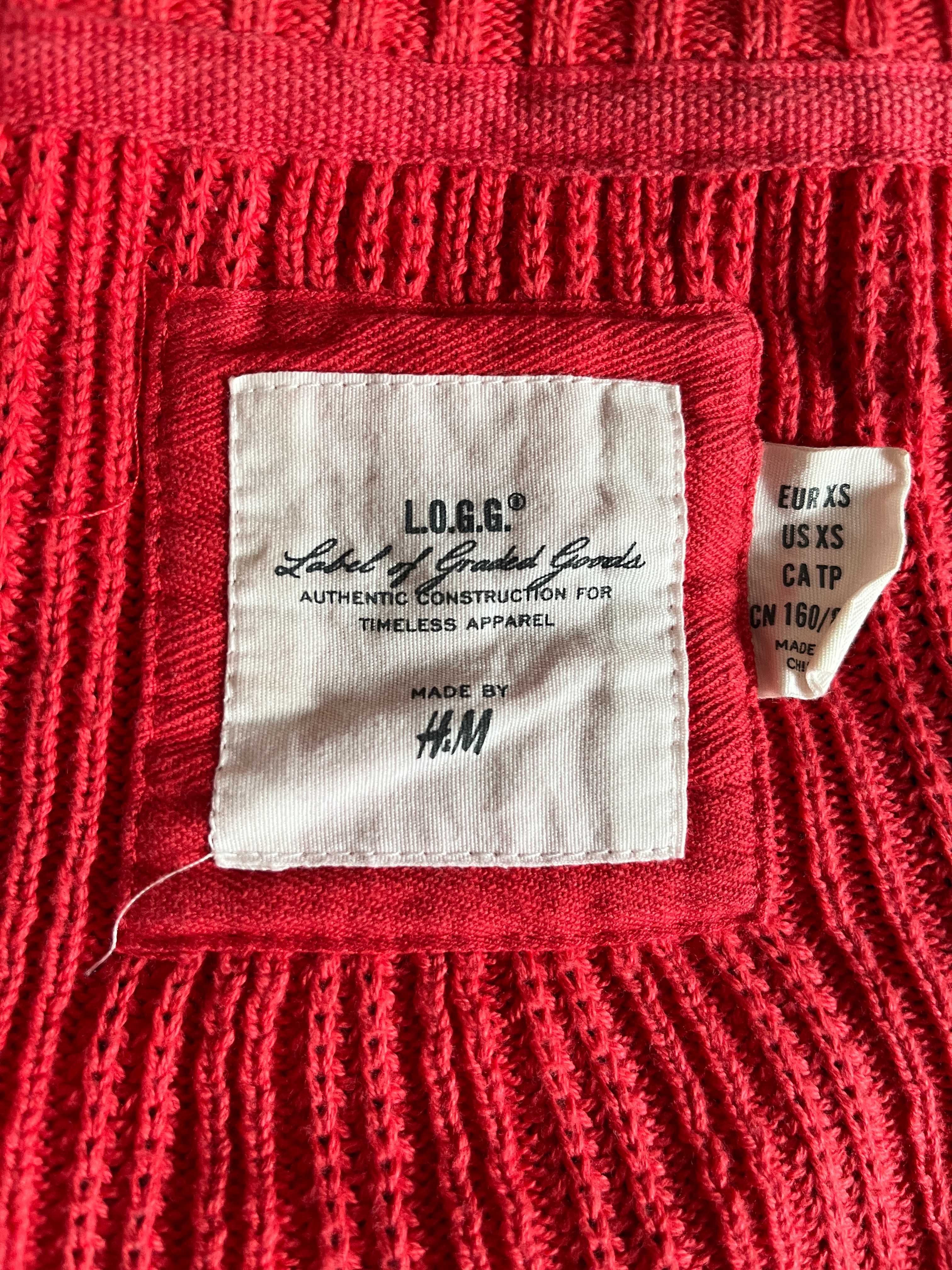 Pomarańczowy rozpinany sweter H and M r. XS