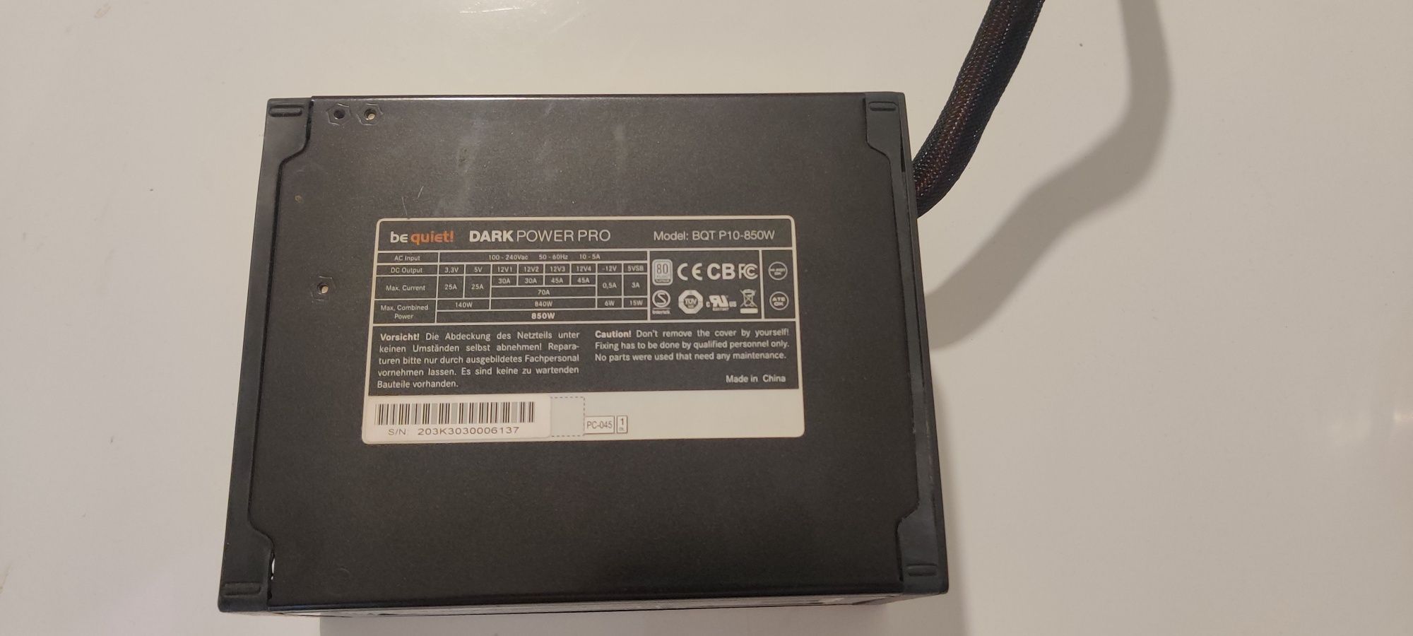 Be quiet! Black Power pro 850w 80 plus platinum
