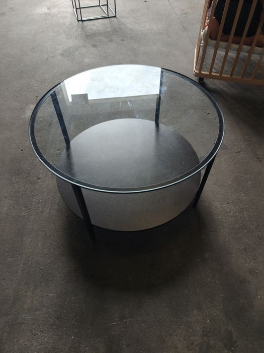 Mesa de centro tampo em vidro