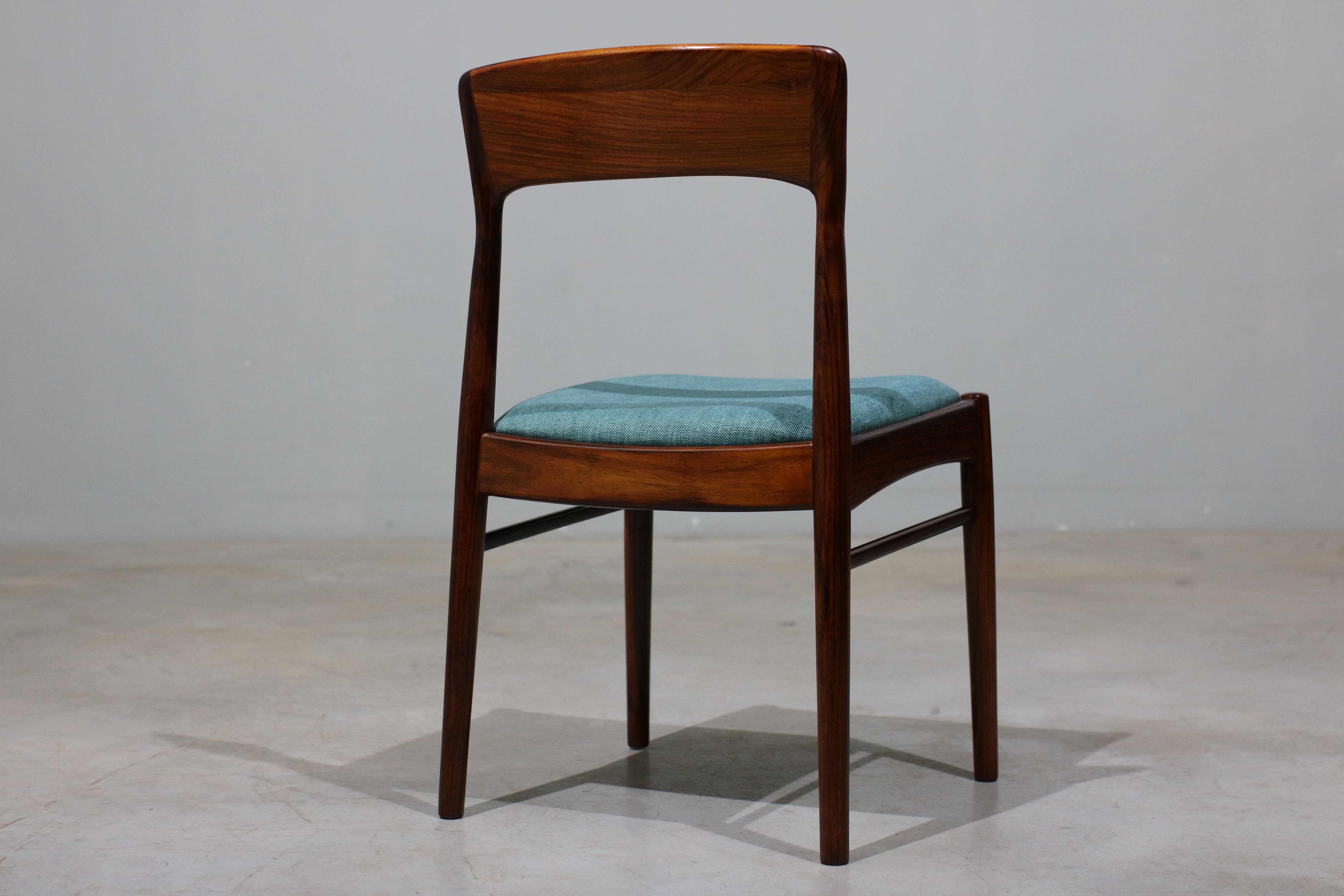 Conjunto de 6 cadeiras Henning Kjaernulf em pau santo | Design Nórdico
