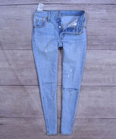 LEVIS 501 Skinny Jeansy Damskie Spodnie W23 L30