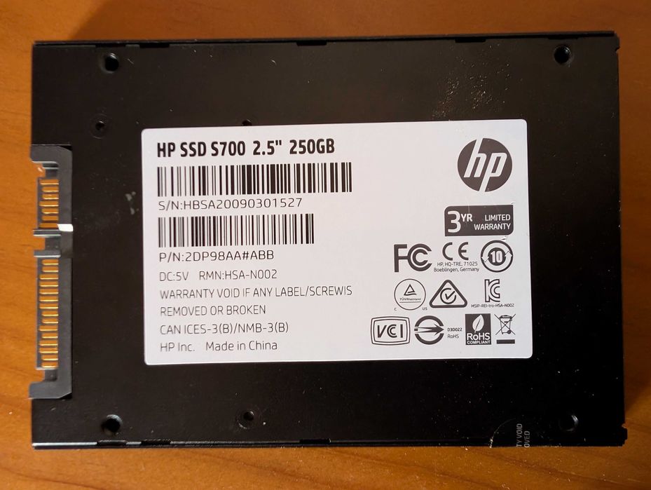 Vendo SSD HP S700 256gb